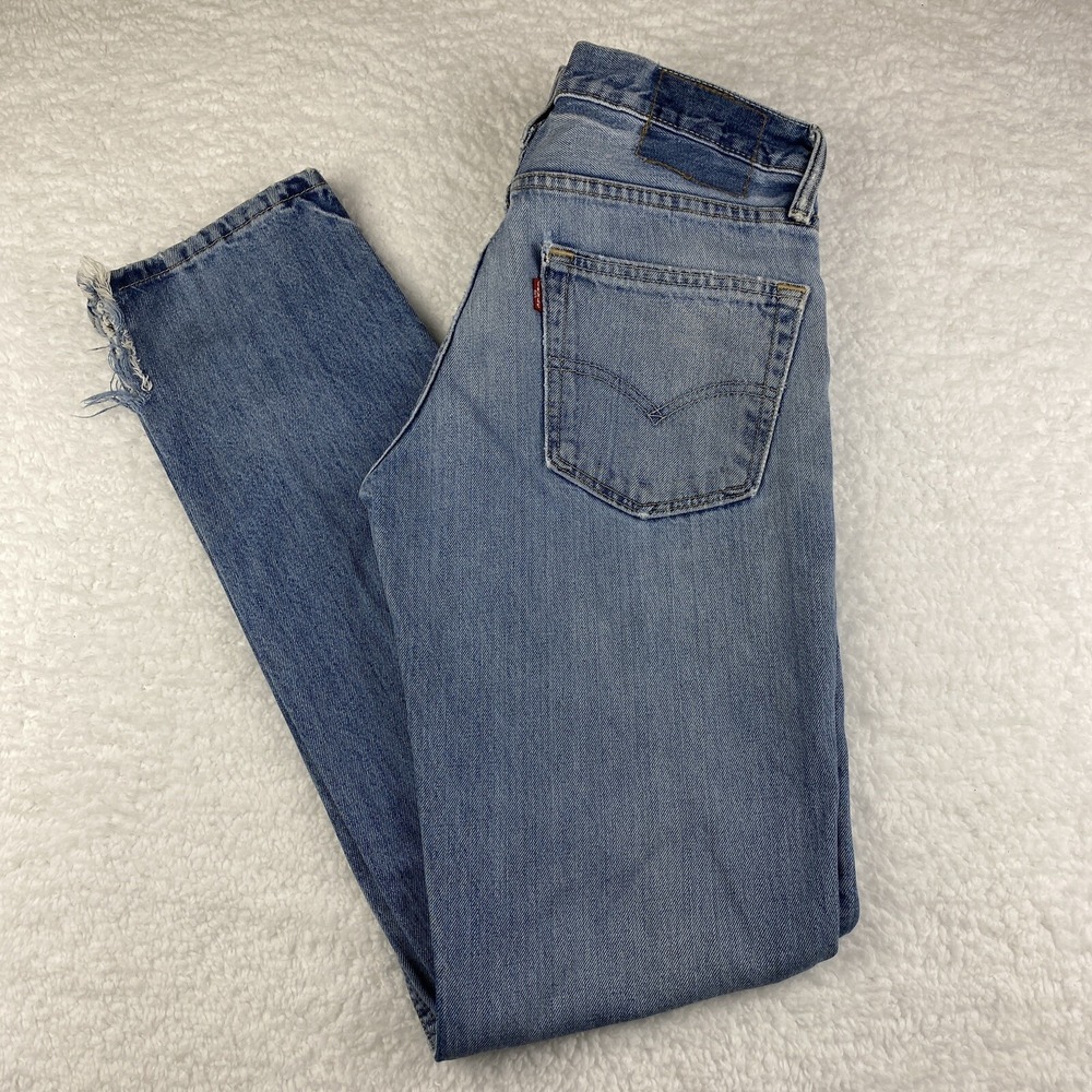 Levi's 511 Jeans Men Blue Denim W31 L34 Slim Fit Skinny Distressed Faded Grunge